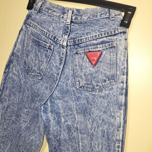 Prezzia Vintage 80s Acid Wash Zipper Jeans 3 24 - Picture 4 of 12